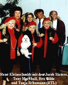 Ren Kleinschmidt mit den Jacob Sisters,
Tony Marshall, Rex Gildo
und Tanja Schumann (RTL)