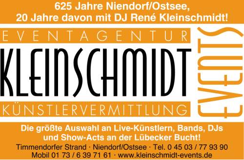 20 Jahre DJ René Kleinschmidt - Kleinschmidt-Events Timmendorfer Strand